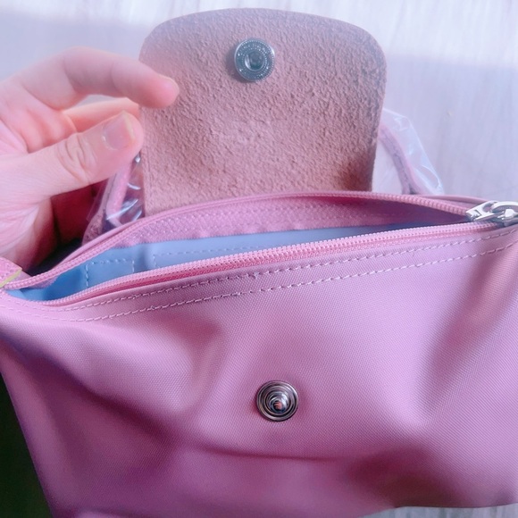 LONGCHAMP LE PLIAGE GREEN POUCH PINK - Picture 4 of 12
